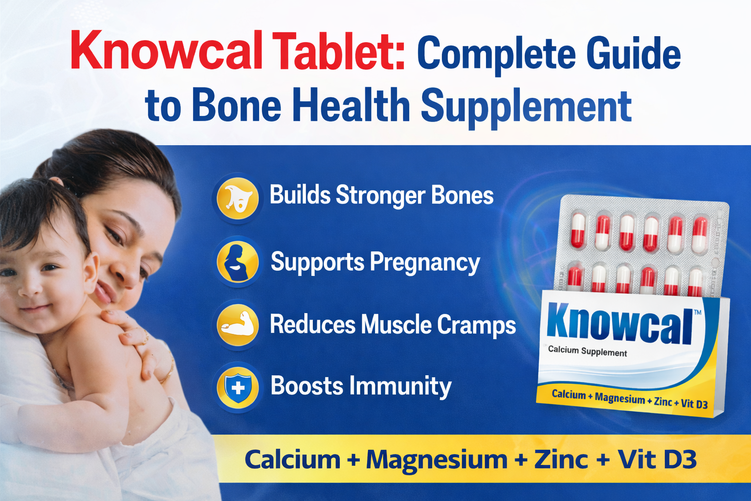 Knowcal Tablet: Complete Guide to Calcium, Magnesium & Vitamin D3 Supplement for Strong Bones